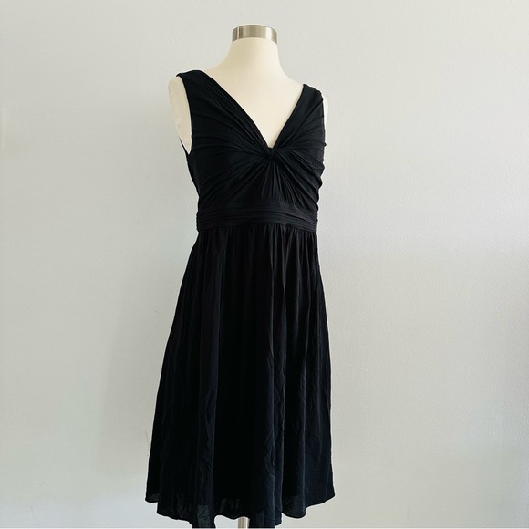 New J. Crew Black Sleeveless Dress Twist Front Sz 8 - Picture 1 of 12